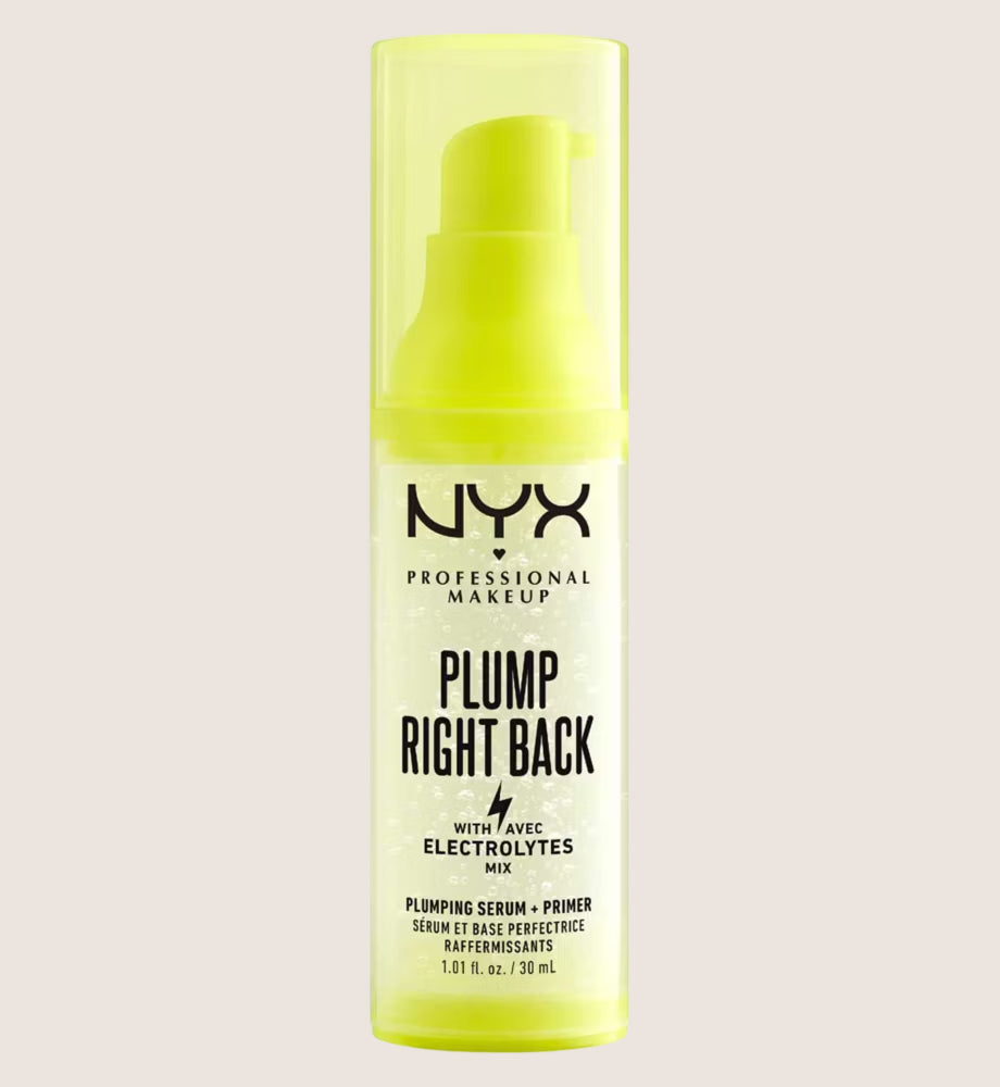 NYX Professional Makeup Primer, Plump Right Back Primer & Serum, Enriched with Hyaluronic Acid 30ml