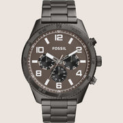 Fossil Men's Brox Grey Dial Gunmetal Bracelet Watch BQ2533