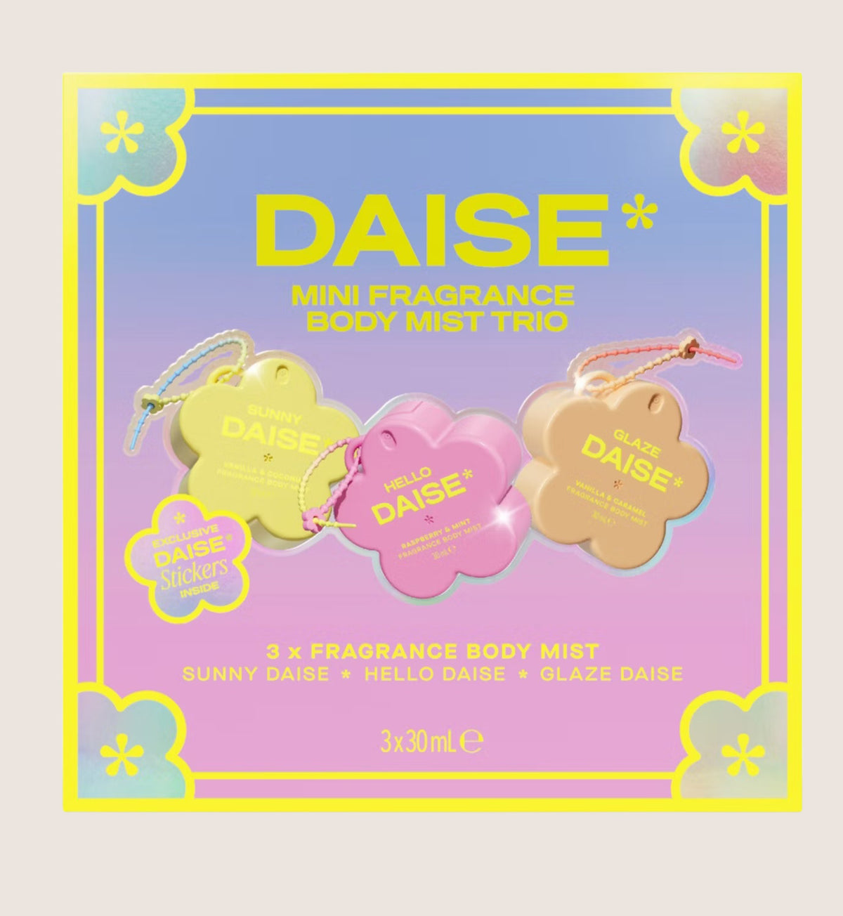 Daise Mini Fragrance Body Mist Trio Fragrance Gift Set For Her