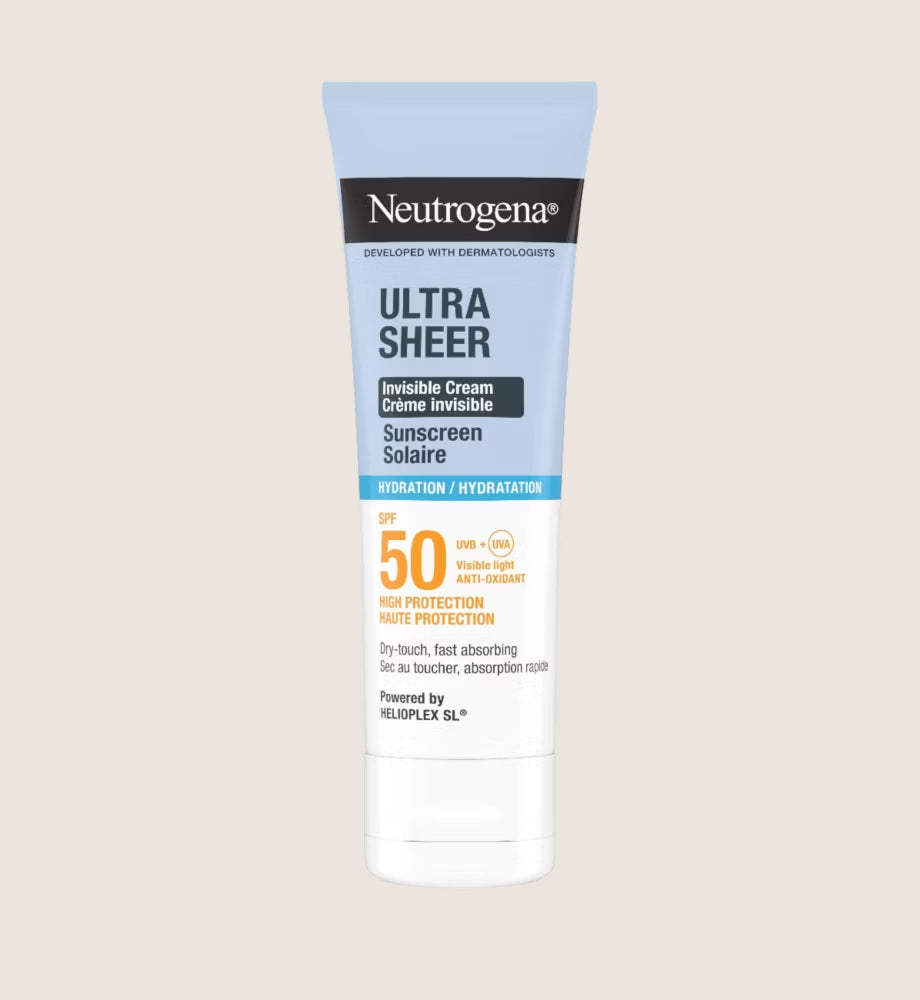 Neutrogena Ultra Sheer Invisible Cream Sunscreen Hydration SPF50 50ml