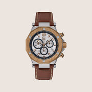 GC Men's Chronograph Silver Dial Brown Leather Strap Watch X72035G1S