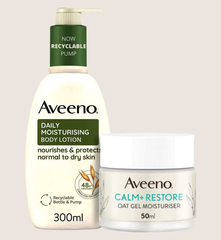Aveeno Face and Body Moisturising Bundle for Dry and Sensitive Skin Premium Skincare