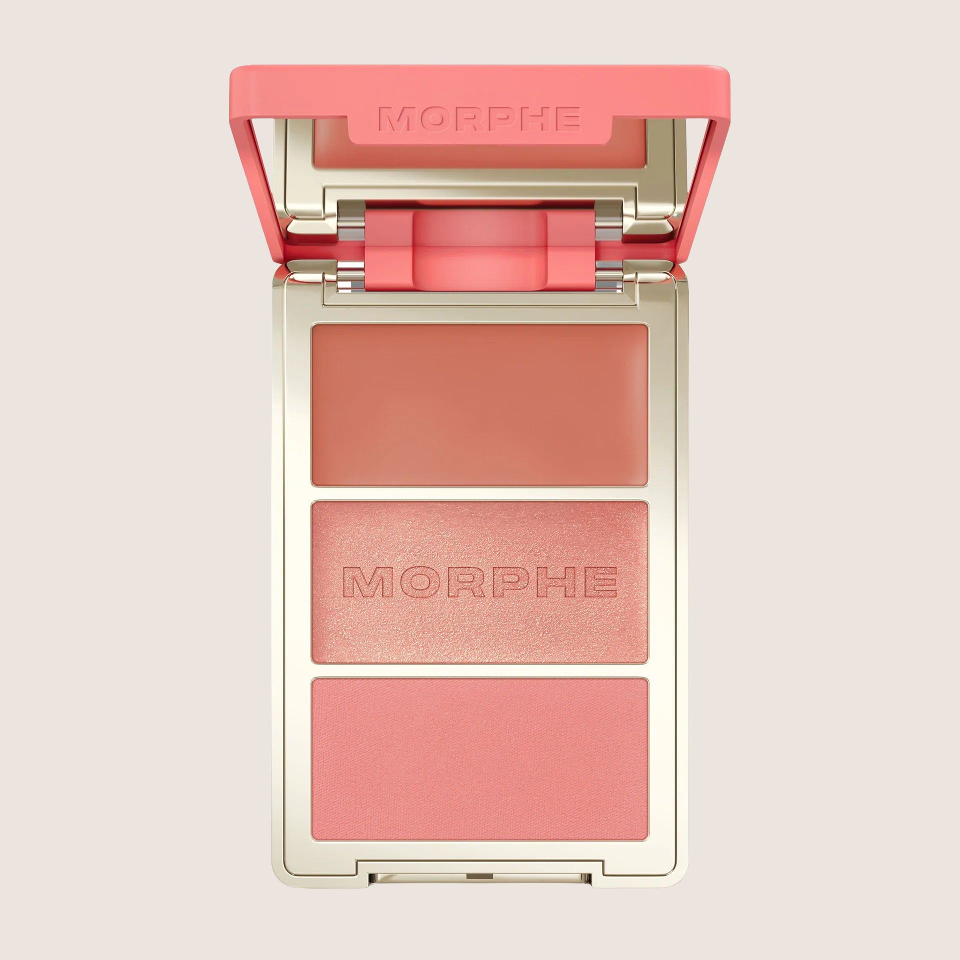 Morphe Cheek Thrills Trios + Dual-Ended Blush Brush Soft Glow