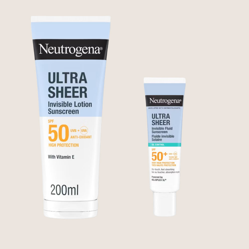 Neutrogena Ultra Sheer Oil Control Face & Body SPF50 Duo Bundle
