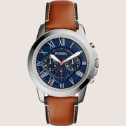 Fossil Men's Grant Tan Leather Chronograph Watch FS5210