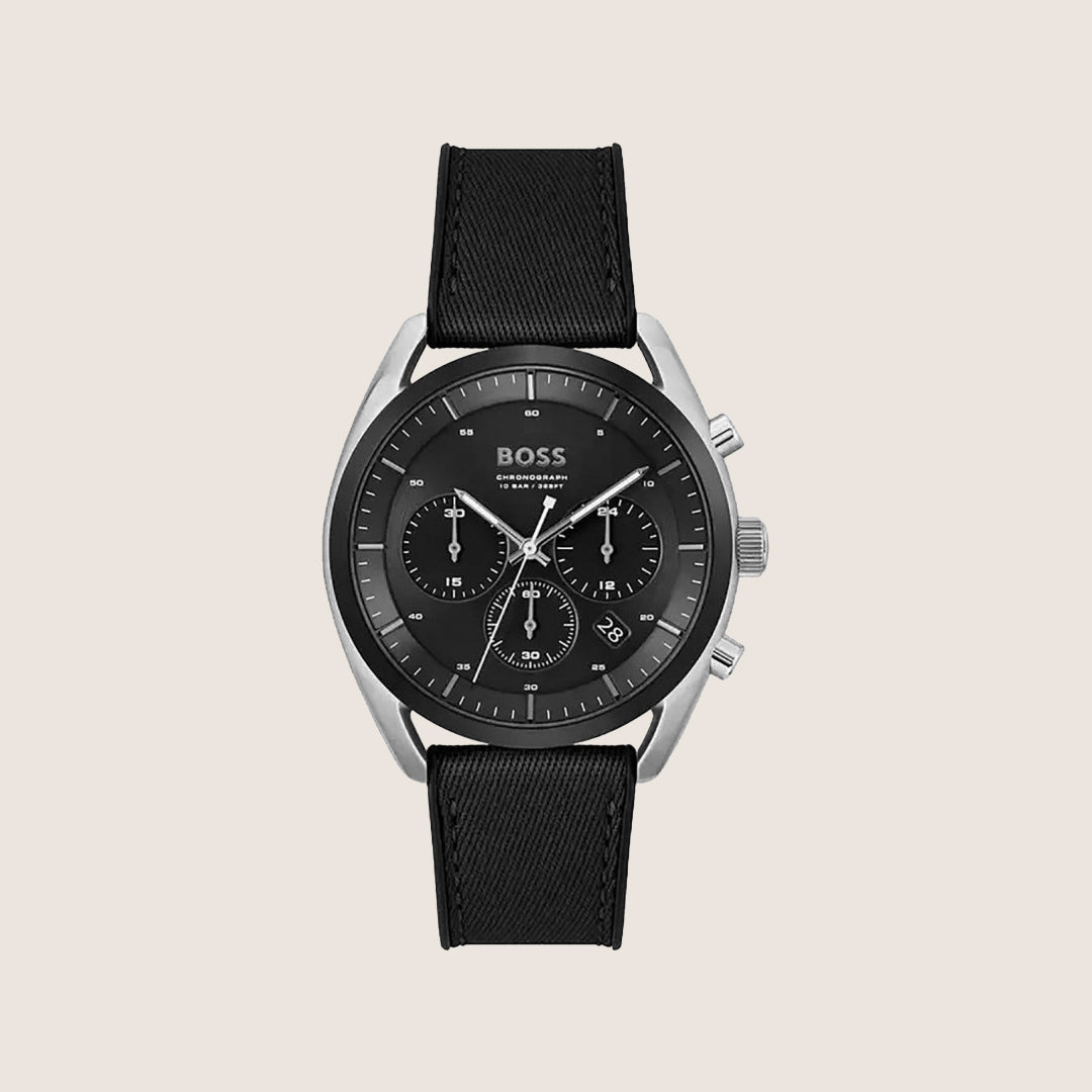 BOSS Men's Chronograph Black Dial Silicone Strap Sport Watch 1514091