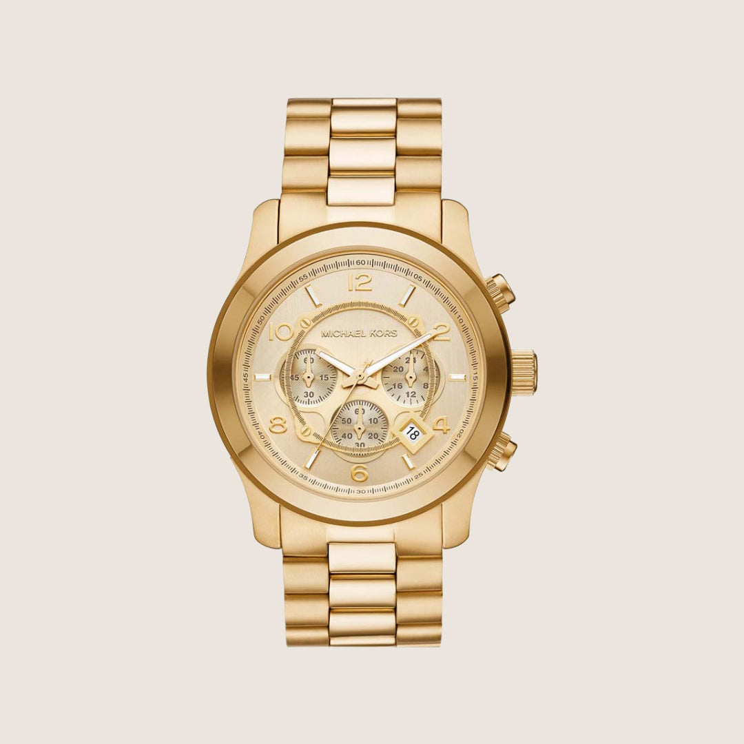 Michael Kors Women's Runway Chronograph Gold Dial Watch MK9074