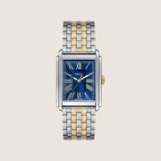 Fossil Mens Carraway Blue Rectangular Watch FS6010