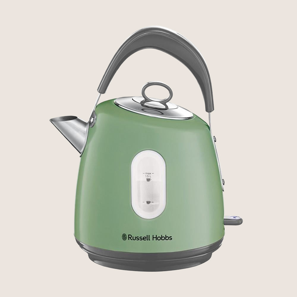 RUSSELL HOBBS Stylevia 28134 Traditional Kettle with Rounded Retro Design 1.7L - Sage Green