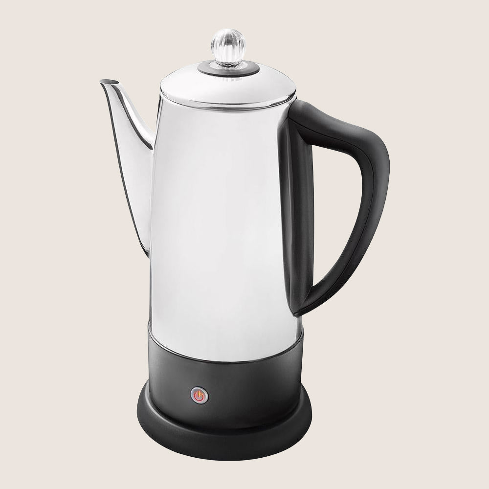 QUEST 35200 Electric Coffee Percolator Adjustable Brew Strength Keep Warm 1.8L