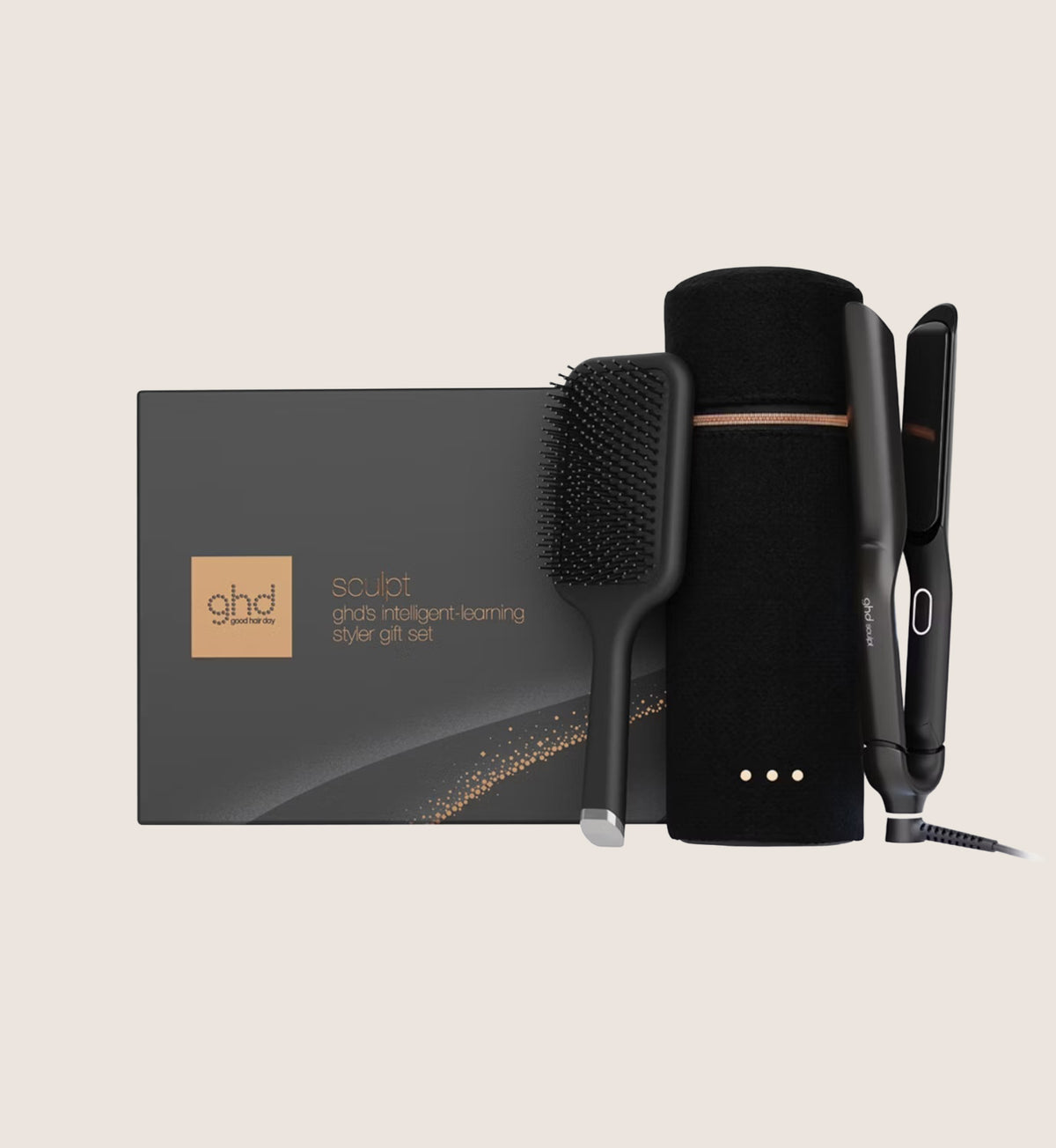 ghd Sculpt Interactive Hair Straightener Festive Edition In Black Beauty Gift Set For Her