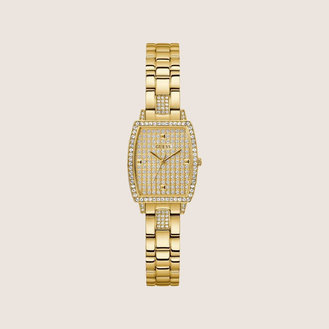 Guess Women's Brilliant Watch Crystal-Set Gold Dial GW0611L2