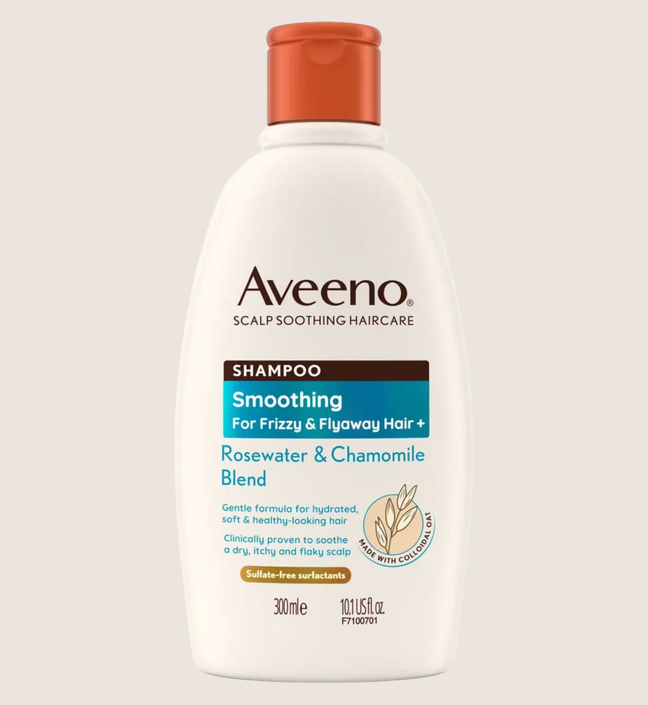 Aveeno Haircare Smoothing+ Rose Water & Chamomile Blend Shampoo Scalp Health 300ml