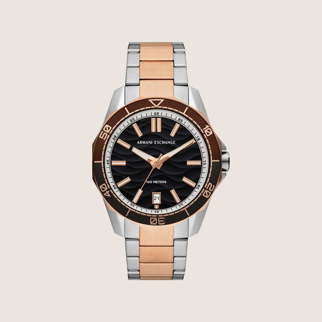 Armani Exchange Men's Dress Watch Two-Tone Steel Bracelet Analogue AX1962