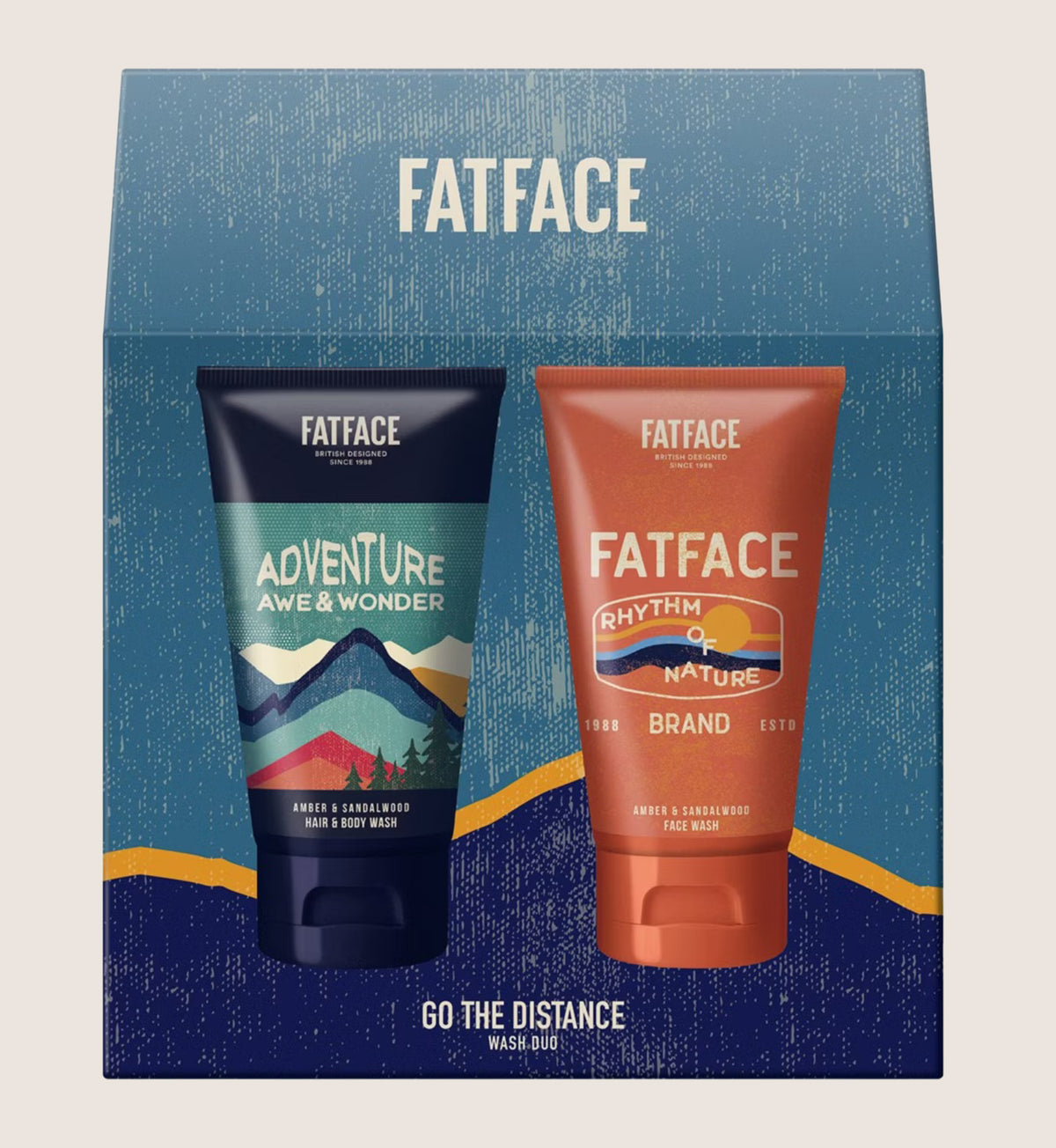 FatFace Go The Distance Wash Duo - Face Wash & Hair & Body Wash 2 x 150ml