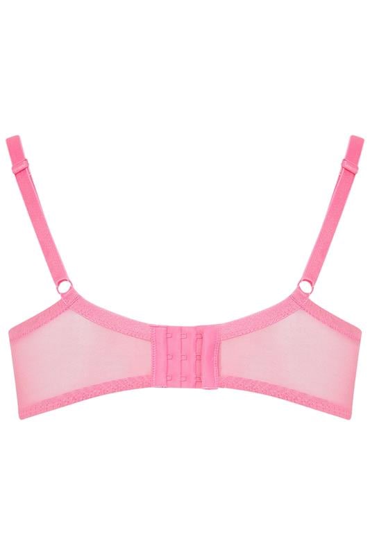 YOURS Curve Pink Floral Embroidered Underwired Bra