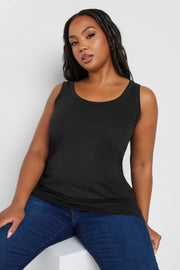 YOURS 3 PACK Curve Navy Blue & Black Core Vest Tops