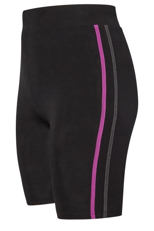 YOURS ACTIVE Curve Black Side Stripe Detail Shorts