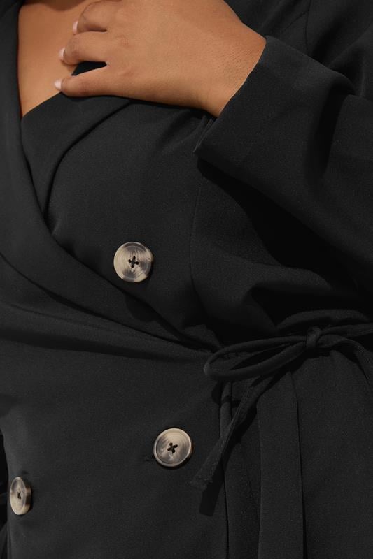 LIMITED COLLECTION Curve Black Long Sleeve Blazer Dress