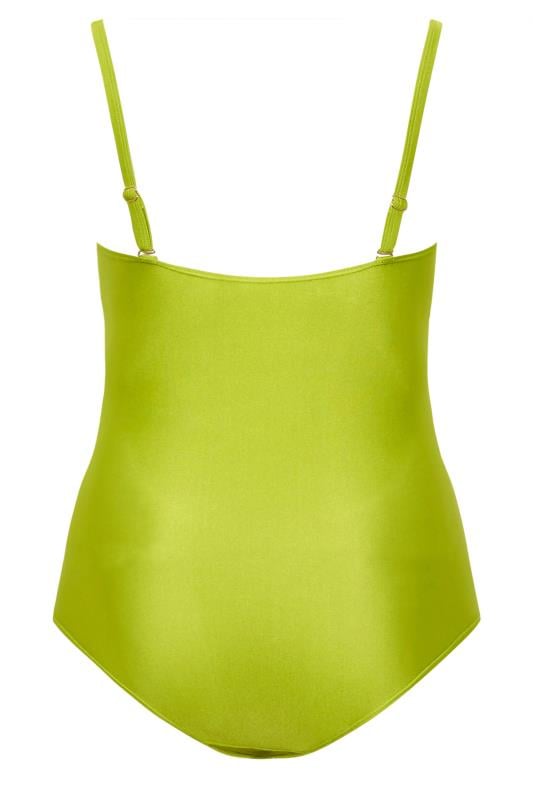 YOURS Curve Green Shell Detail Swimsuit