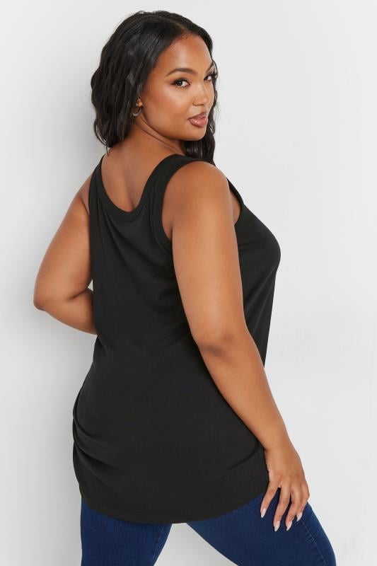 YOURS 3 PACK Curve Navy Blue & Black Core Vest Tops