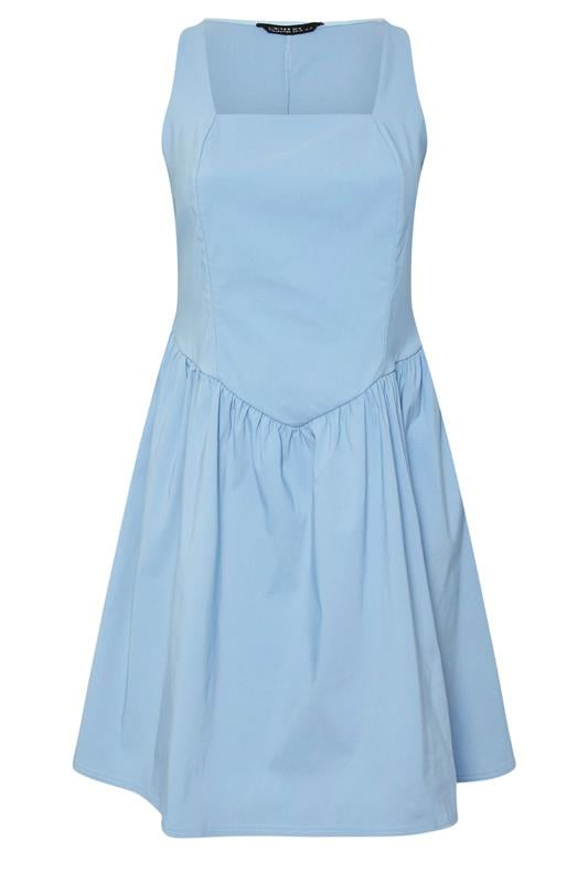 LIMITED COLLECTION Curve Blue Square Neck Mini Dress