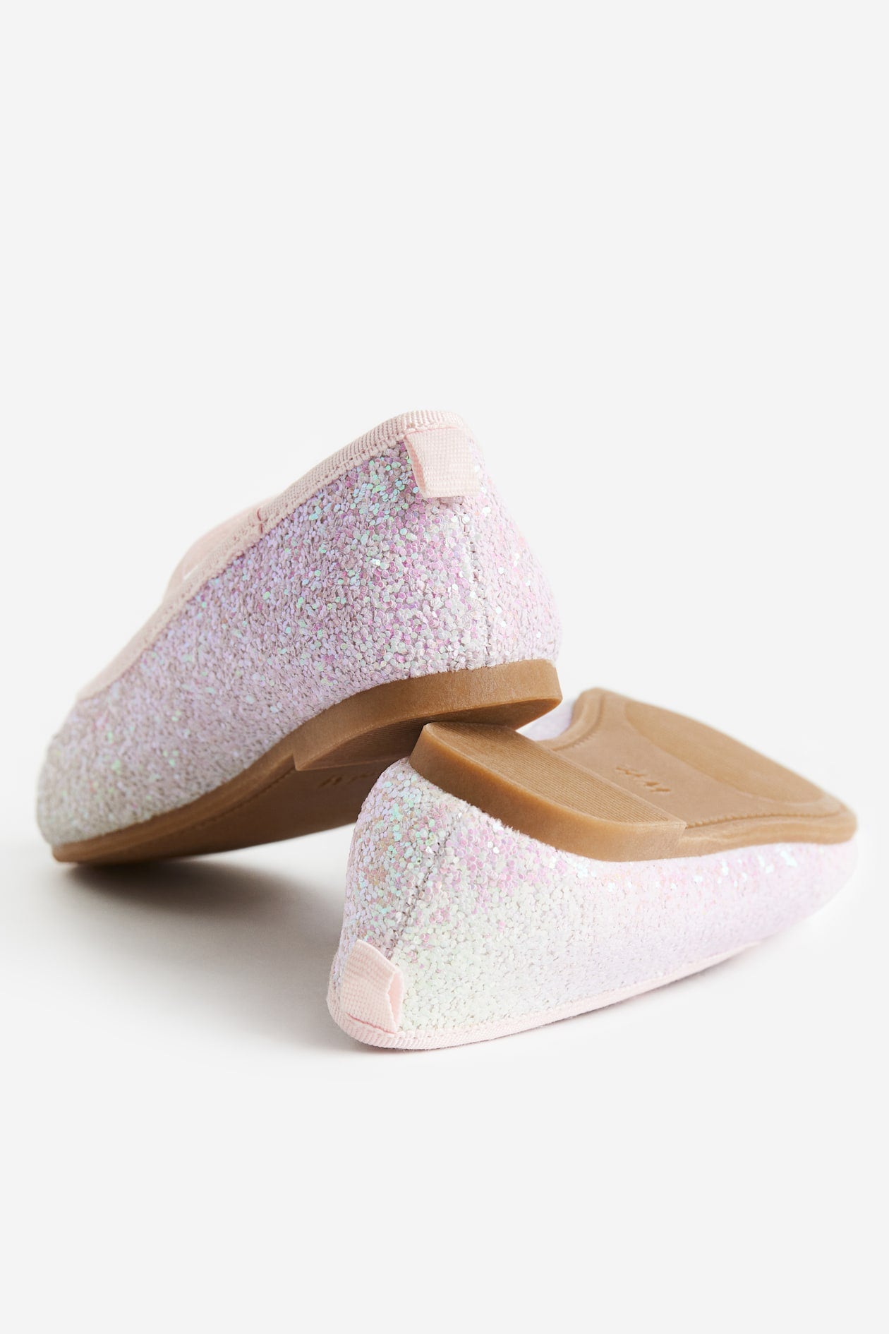 Appliquéd ballet pumps