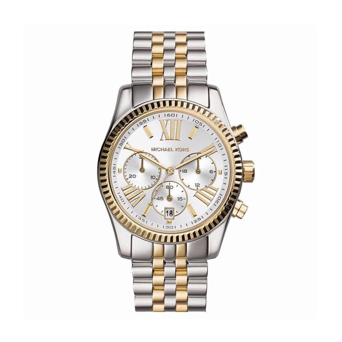 Michael Kors MK5955 Lexington Ladies Two Tone Gold Silver Chrono Watch