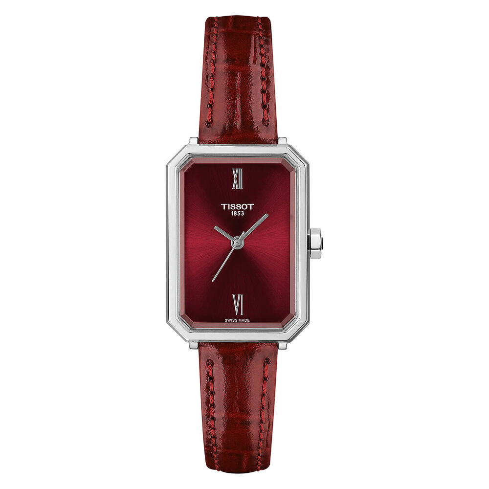 Tissot SRV 30mm Red Dial Leather Strap Watch
MPN: T1601101642300