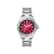 Aquaracer Professional 200 Date 40mm Red Dial Stainless Steel Bracelet Watch
