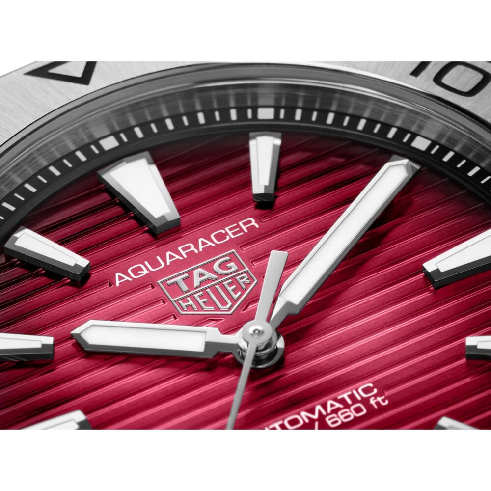 Aquaracer Professional 200 Date 40mm Red Dial Stainless Steel Bracelet Watch